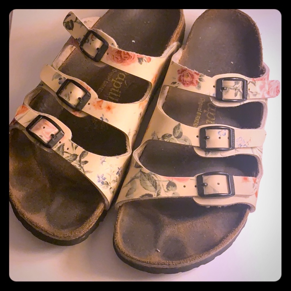 Floral Birkenstock sandals